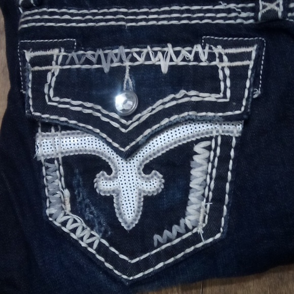 Rock Revival Women's 26 Serena Easy Boot Bejeweled Embroidered Distressed NWT - Picture 4 of 15